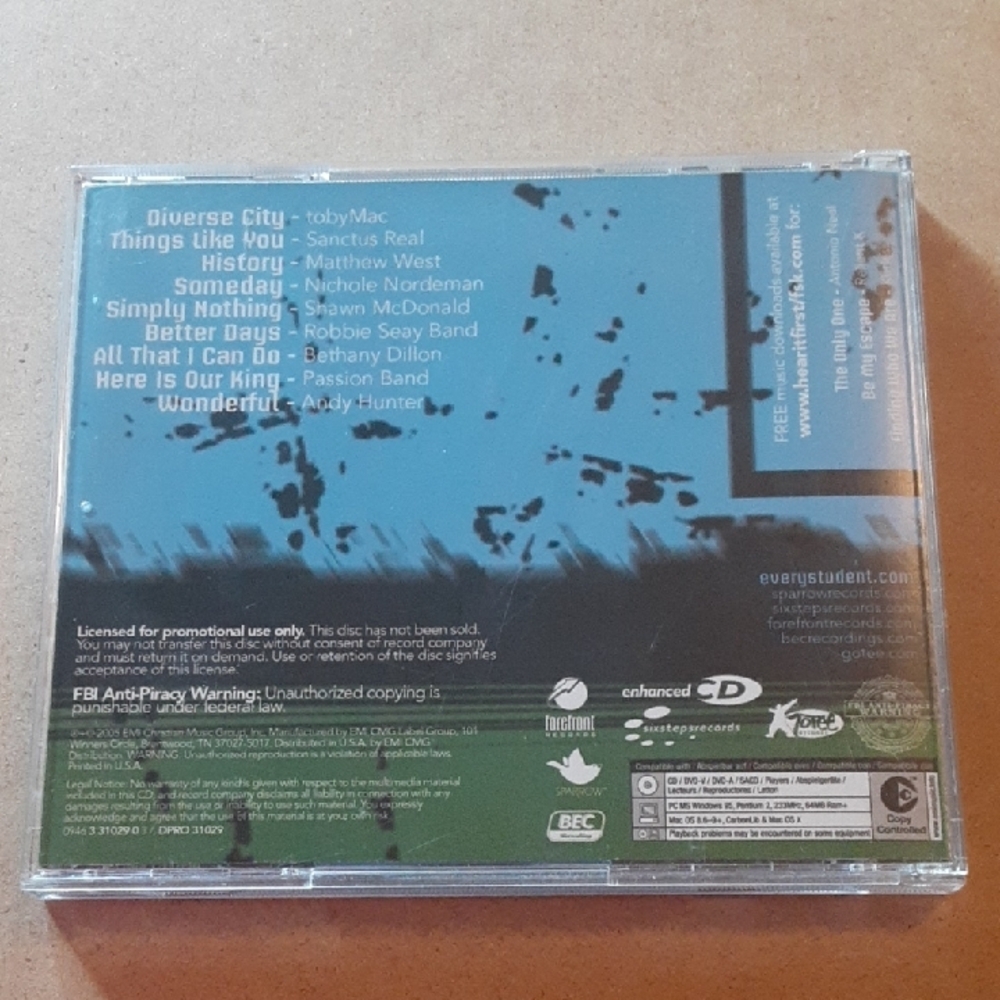33 Listen CD Abstract Blue and Green Art Case